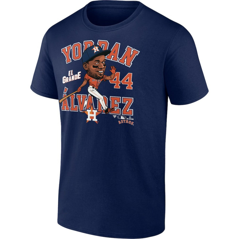 Yordan Alvarez Houston Astros Caricature T-Shirt - Navy T-shirts
