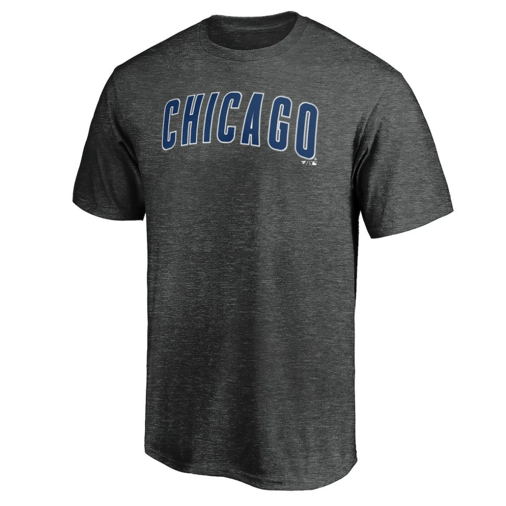 Chicago Cubs Official Wordmark T-Shirt - Charcoal T-shirts