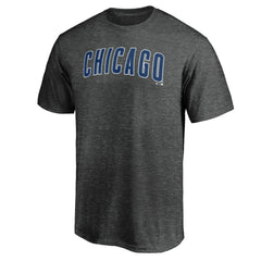 Chicago Cubs Official Wordmark T-Shirt - Charcoal T-shirts