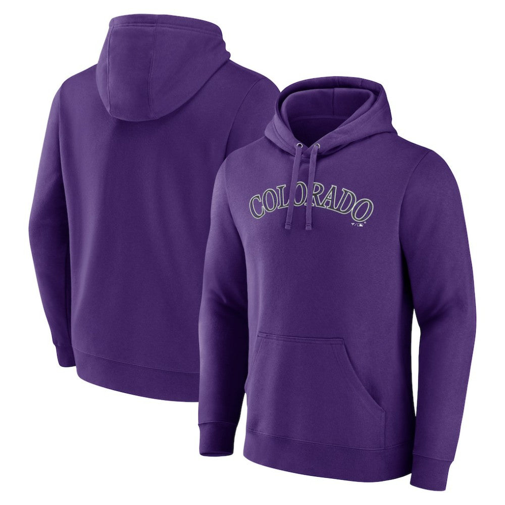 Colorado Rockies Official Wordmark Pullover Hoodie - Purple Hoodies