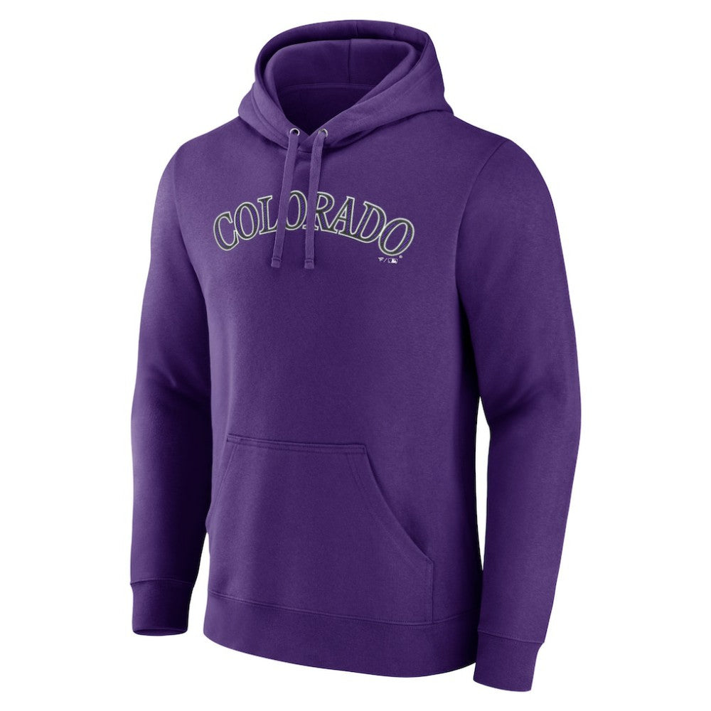 Colorado Rockies Official Wordmark Pullover Hoodie - Purple Hoodies