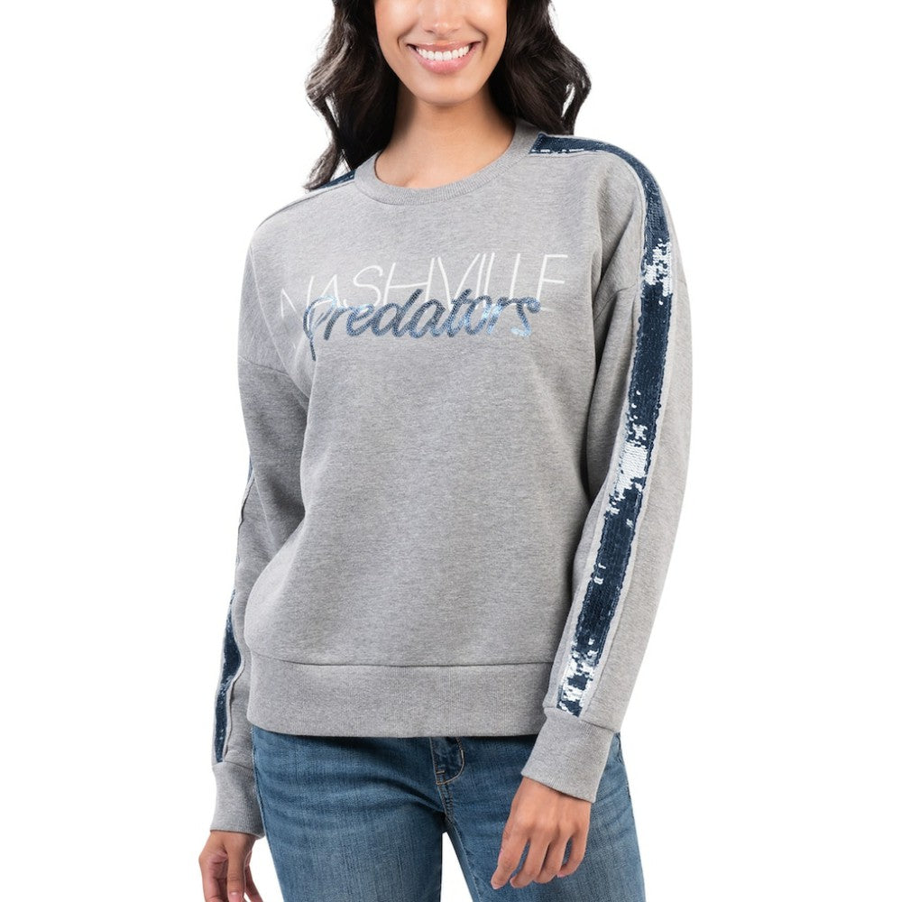 Nashville Predators G-III 4Her by Carl Banks Women's Penalty Box Pullover Sweatshirt - Gray | US 200115834