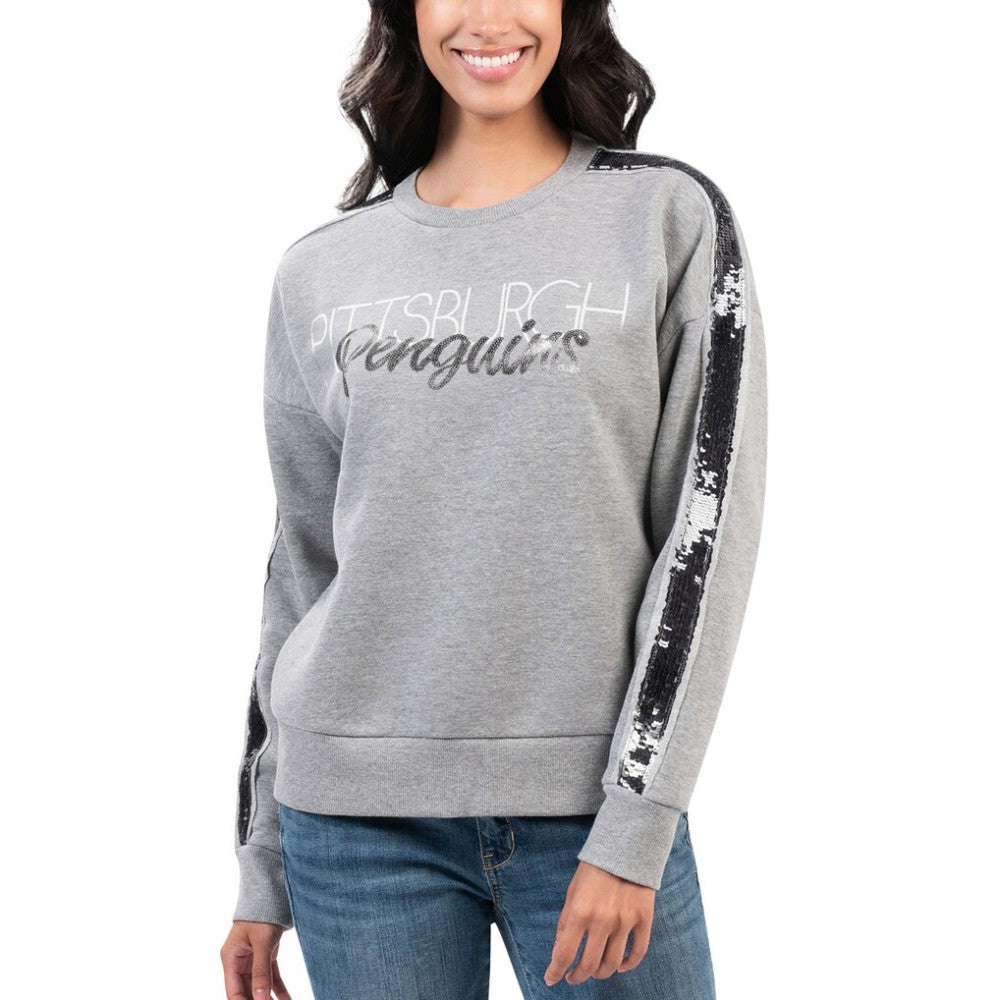 Pittsburgh Penguins G-III 4Her by Carl Banks Women's Penalty Box Pullover Sweatshirt - Gray | US 200115836