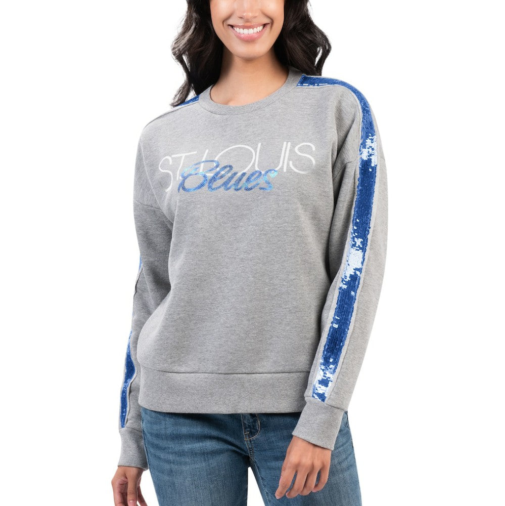 St. Louis Blues G-III 4Her by Carl Banks Women's Penalty Box Pullover Sweatshirt - Gray | US 200115837