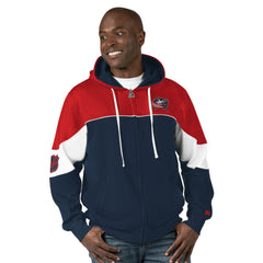 Columbus Blue Jackets Starter Power Forward Full-Zip Hoodie - Navy/Red | US 200115880