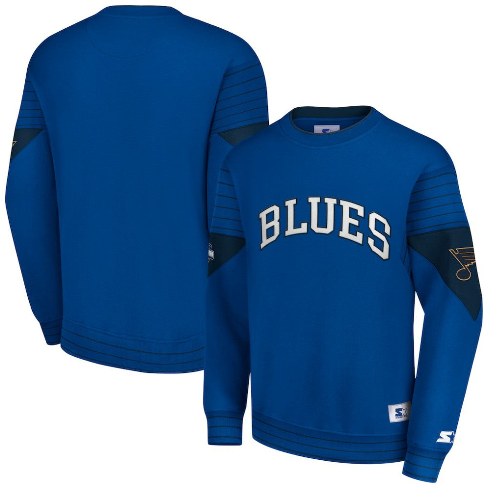 St. Louis Blues Starter Faceoff Pullover Sweatshirt - Blue | US 200115881