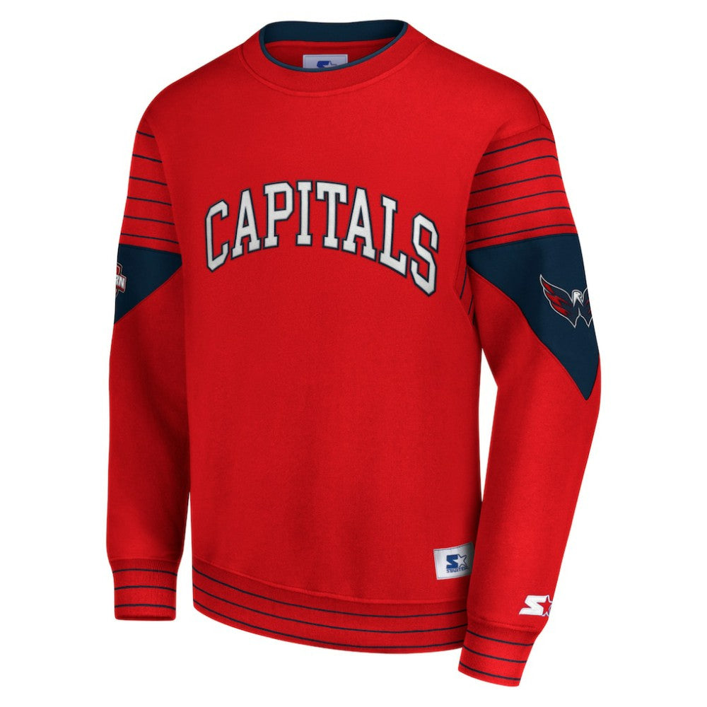 Washington Capitals Starter Faceoff Pullover Sweatshirt - Red | US 200115891
