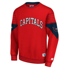 Washington Capitals Starter Faceoff Pullover Sweatshirt - Red | US 200115891
