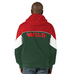 Minnesota Wild Starter Power Forward Full-Zip Hoodie - Green/Red | US 200115897