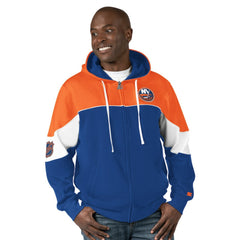 New York Islanders Starter Power Forward Full-Zip Hoodie - Royal/Orange | US 200115900