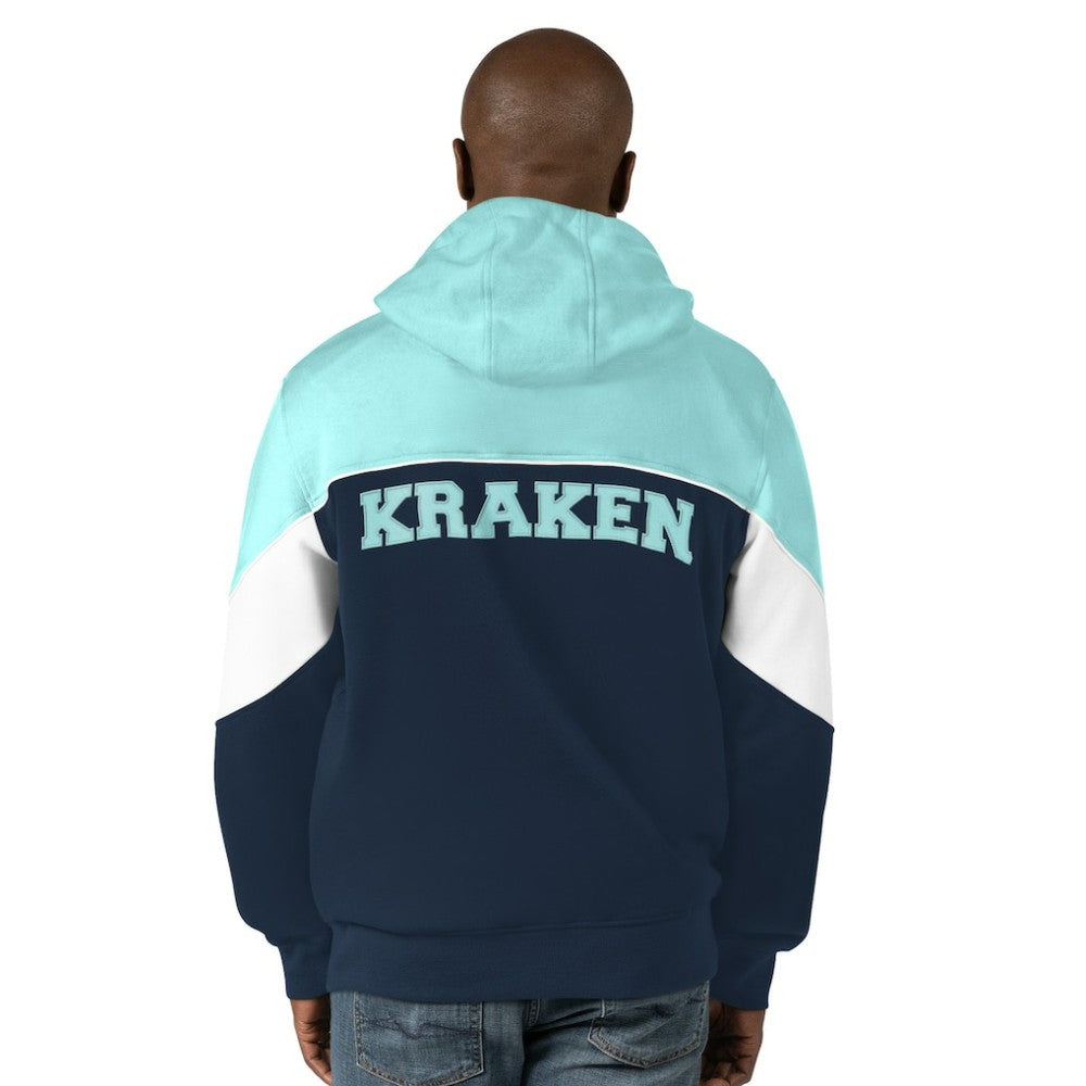 Seattle Kraken Starter Power Forward Full-Zip Hoodie - Navy/Light Blue | US 200115912