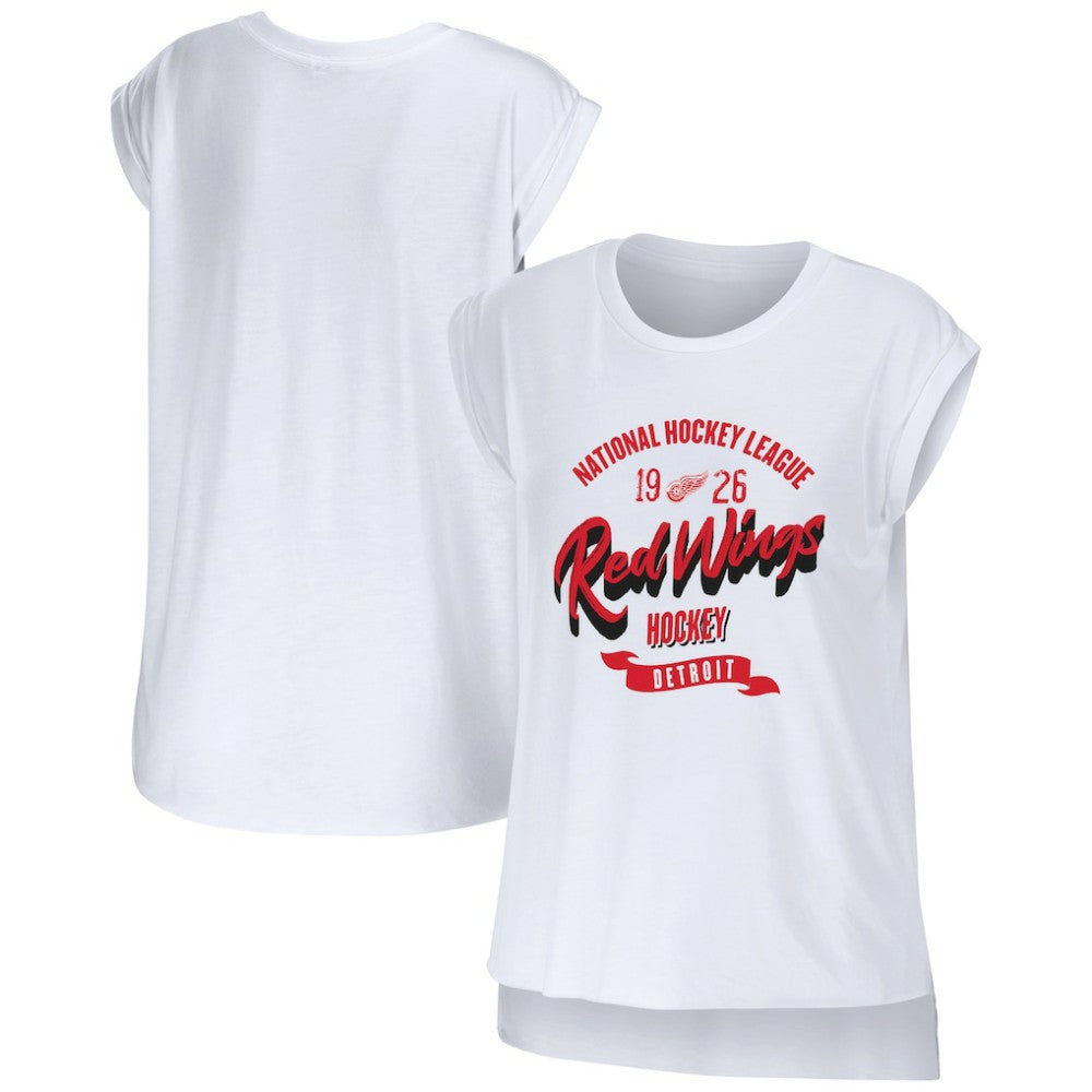 Detroit Red Wings WEAR by Erin Andrews Women's Domestic Tank Top - White | US 200116092
