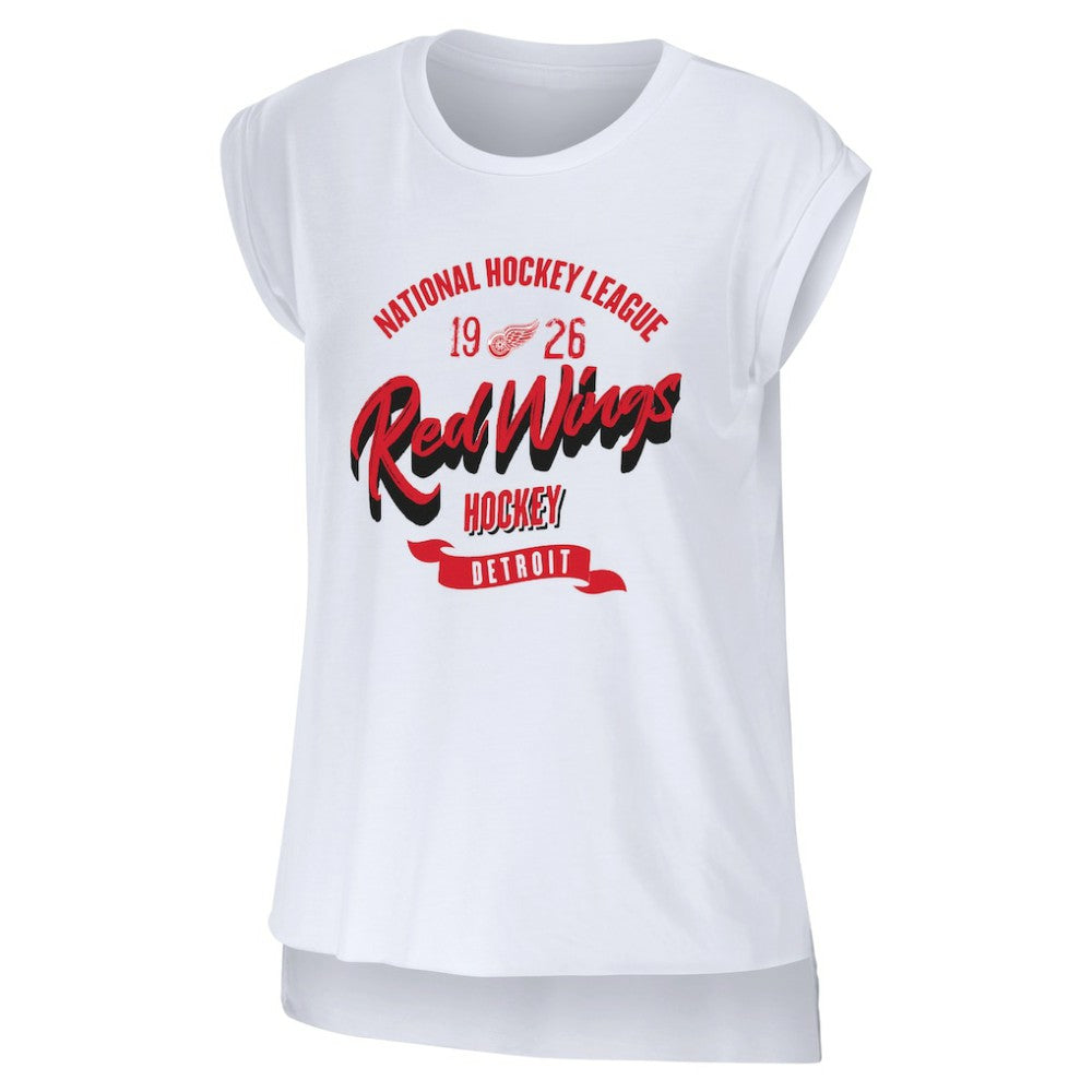 Detroit Red Wings WEAR by Erin Andrews Women's Domestic Tank Top - White | US 200116092