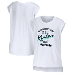 Seattle Kraken WEAR by Erin Andrews Women's Domestic Tank Top - White | US 200116096