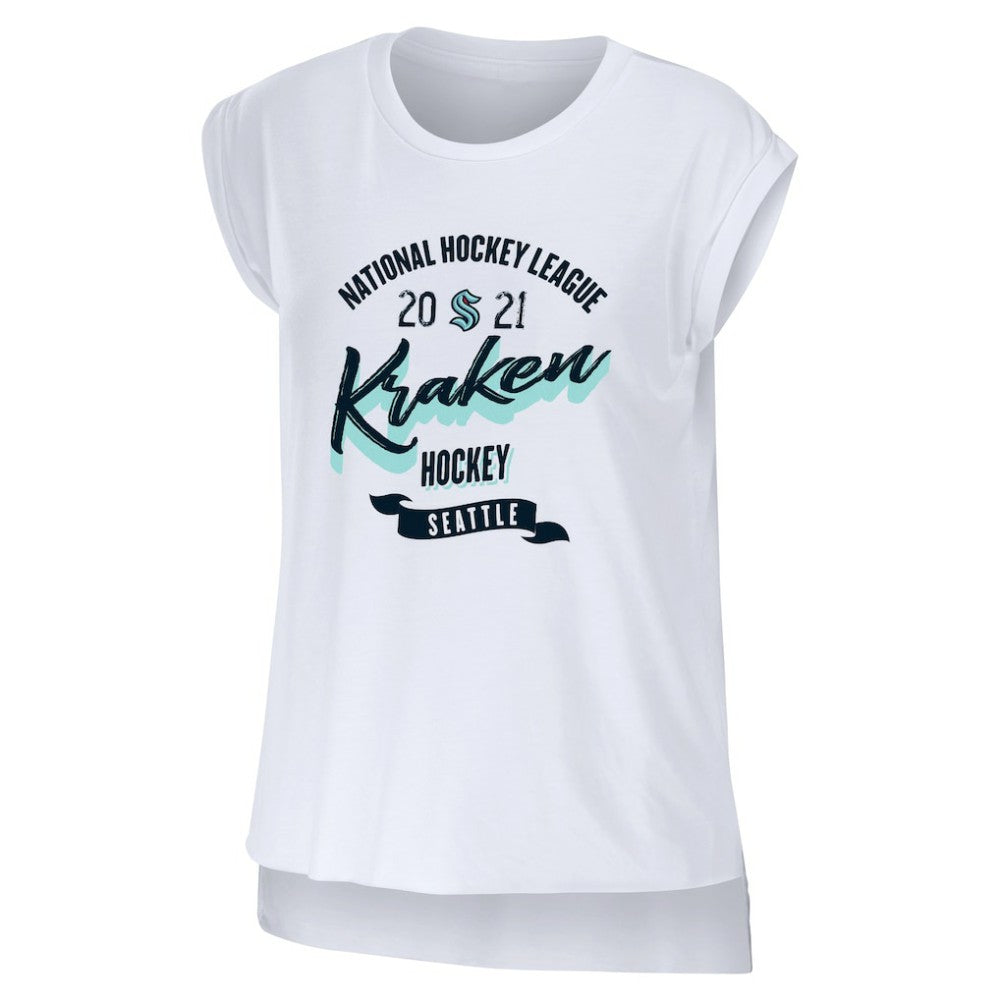 Seattle Kraken WEAR by Erin Andrews Women's Domestic Tank Top - White | US 200116096