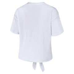 Pittsburgh Penguins WEAR by Erin Andrews Women's Front Knot T-Shirt - White | US 200116103