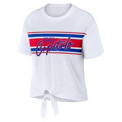 Washington Capitals WEAR by Erin Andrews Women's Front Knot T-Shirt - White | US 200116110