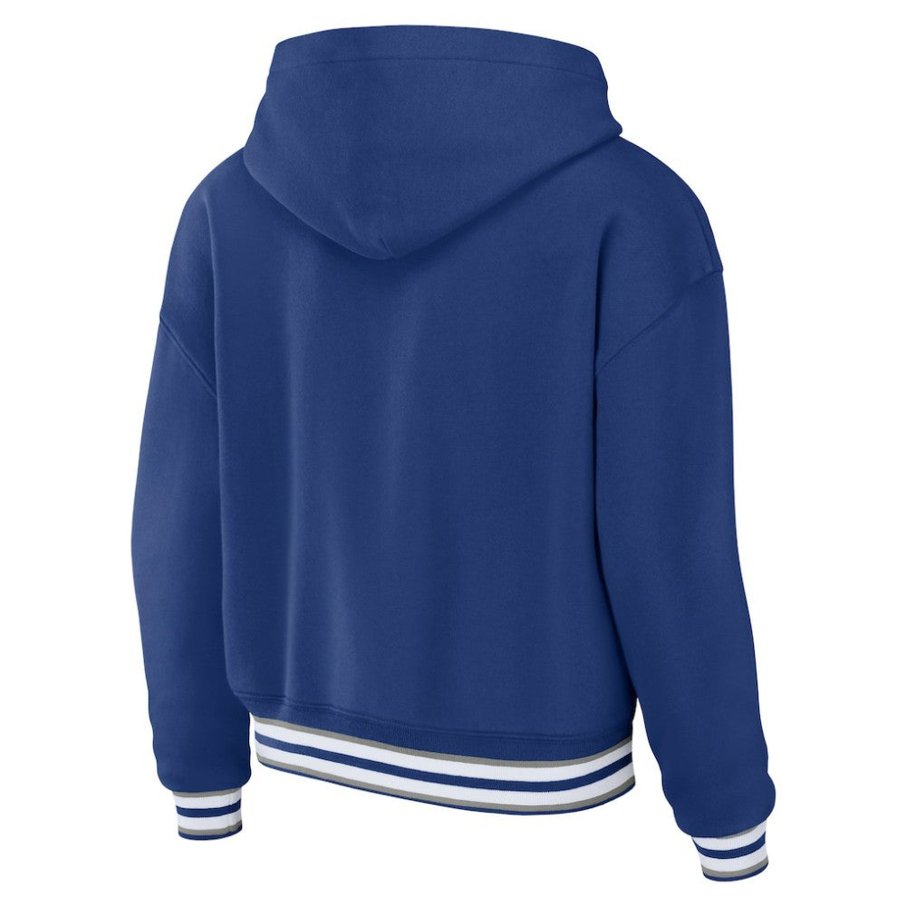 Tampa Bay Lightning WEAR by Erin Andrews Women's Lace-Up Pullover Hoodie - Blue | US 200116127