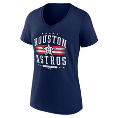 Houston Astros Women's Americana Team V-Neck T-Shirt - Navy T-shirts