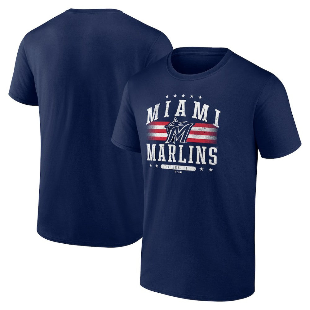 Miami Marlins Americana Team T-Shirt - Navy T-shirts