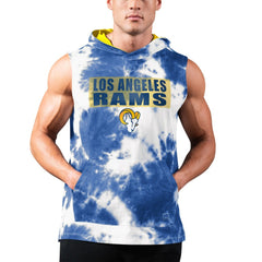 Los Angeles Rams MSX by Michael Strahan Resistance Sleeveless Pullover Hoodie - Royal Hoodies