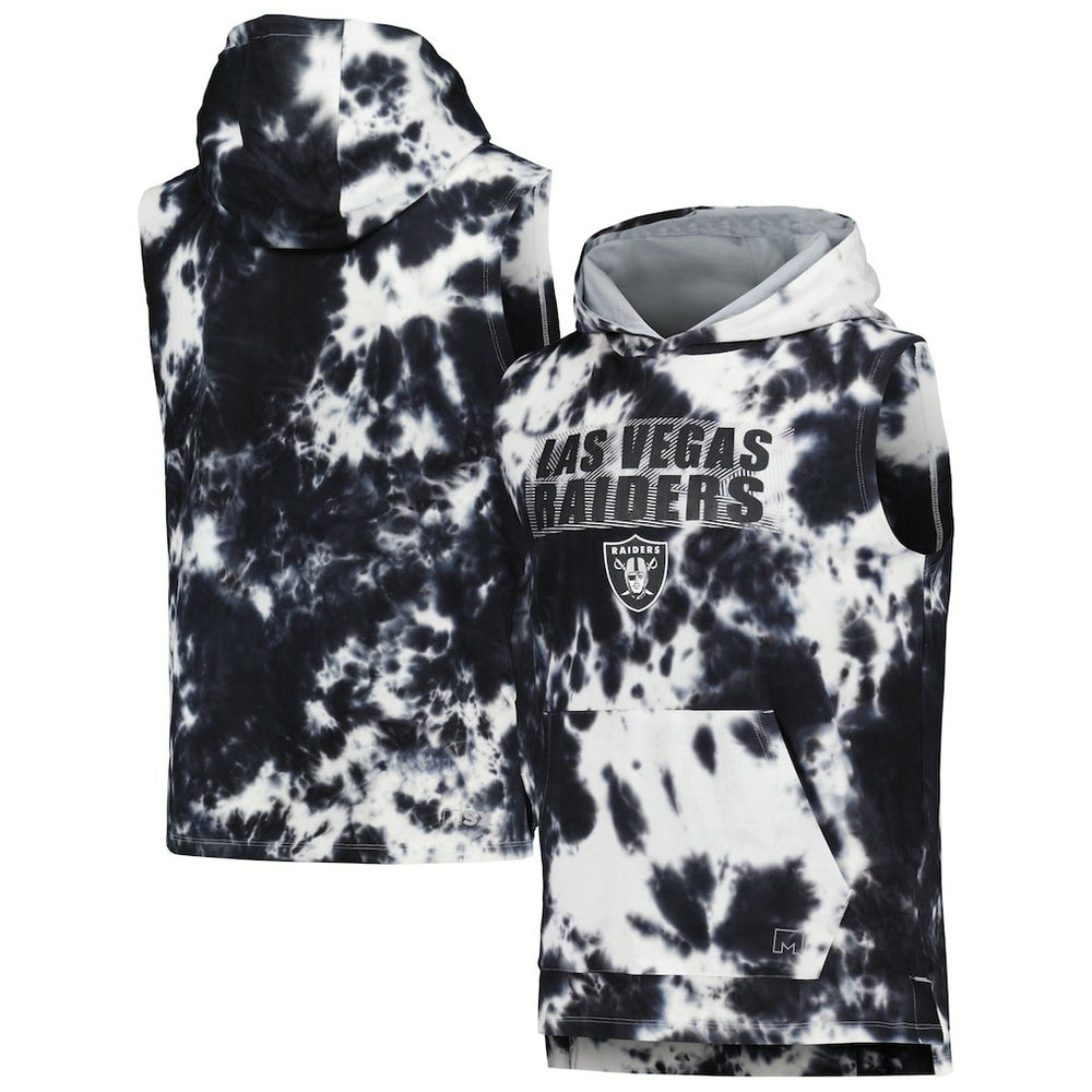 Las Vegas Raiders MSX by Michael Strahan Resistance Sleeveless Pullover Hoodie - Black Hoodies