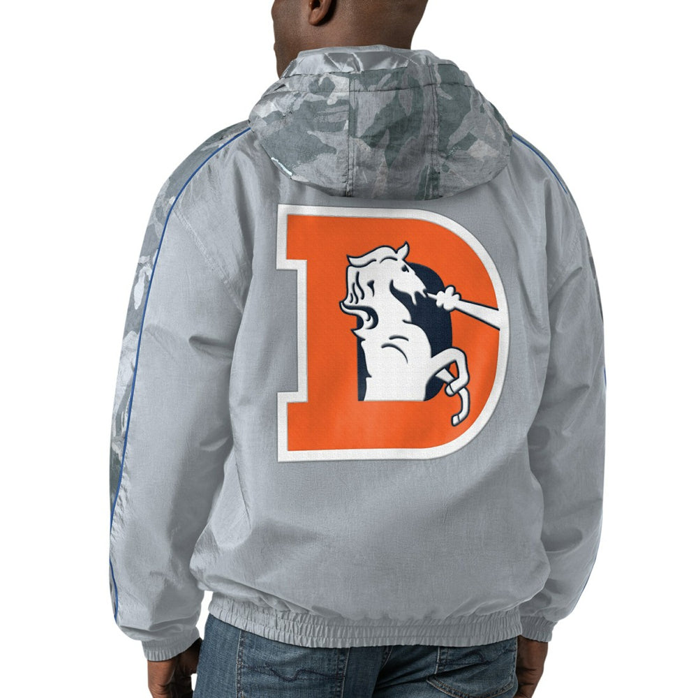 Denver Broncos Starter Thursday Night Gridiron Throwback Full-Zip Jacket - Gray Jackets