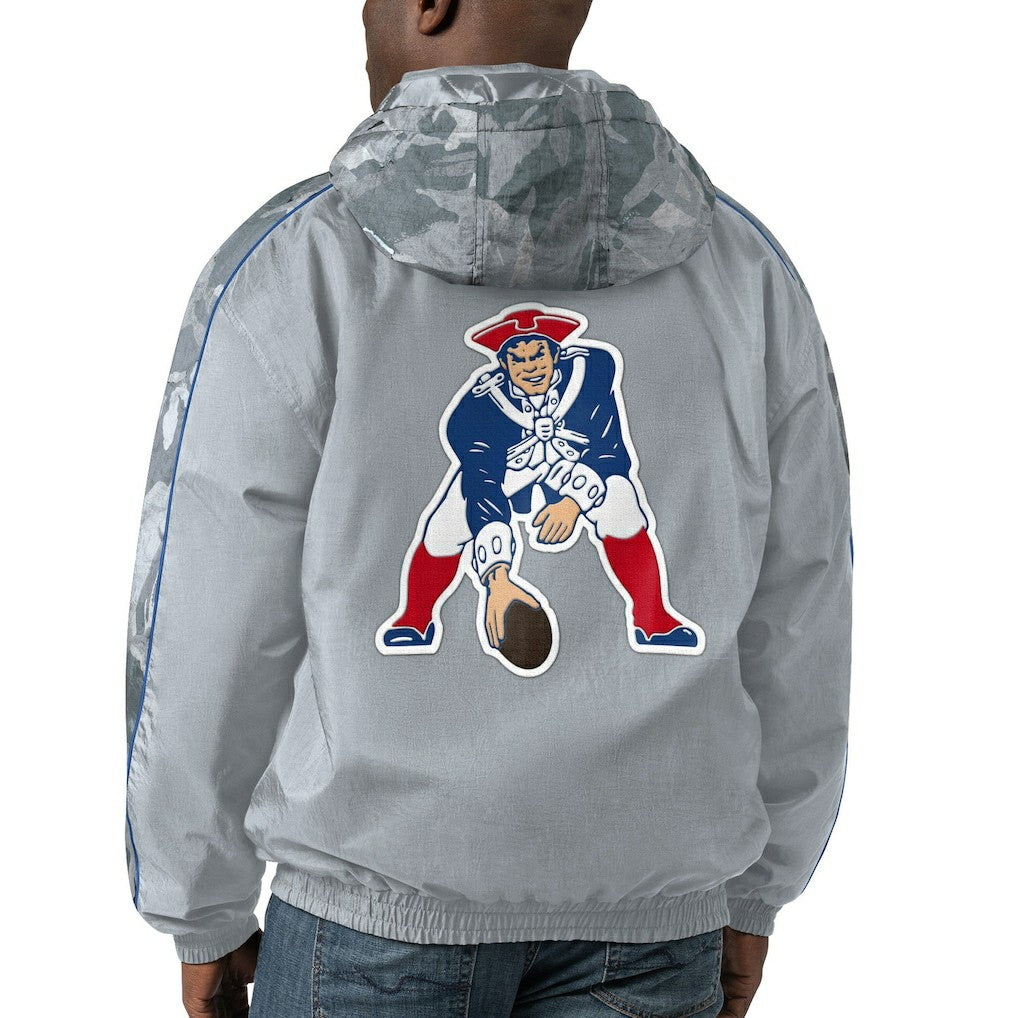 New England Patriots Starter Thursday Night Gridiron Throwback Full-Zip Jacket - Gray Jackets
