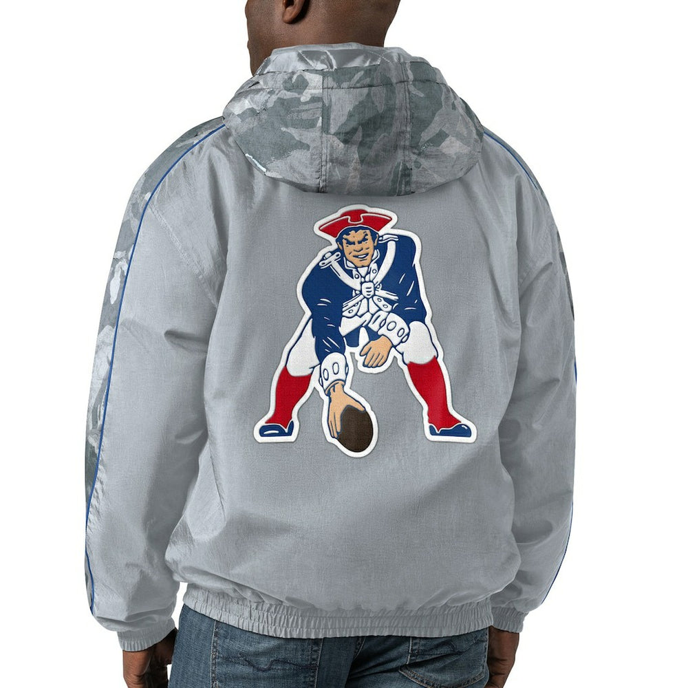 New England Patriots Starter Thursday Night Gridiron Throwback Full-Zip Jacket - Gray Jackets
