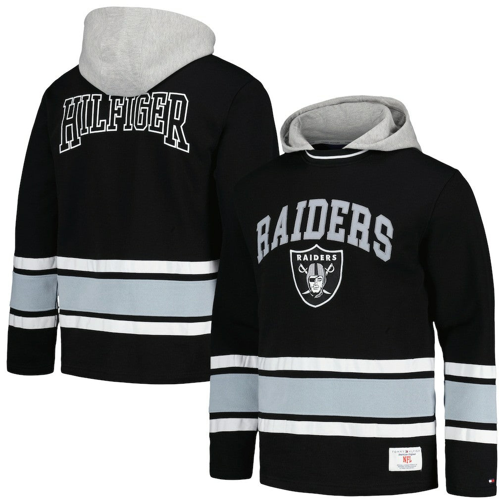 Las Vegas Raiders Tommy Hilfiger Ivan Fashion Pullover Hoodie - Black Hoodies