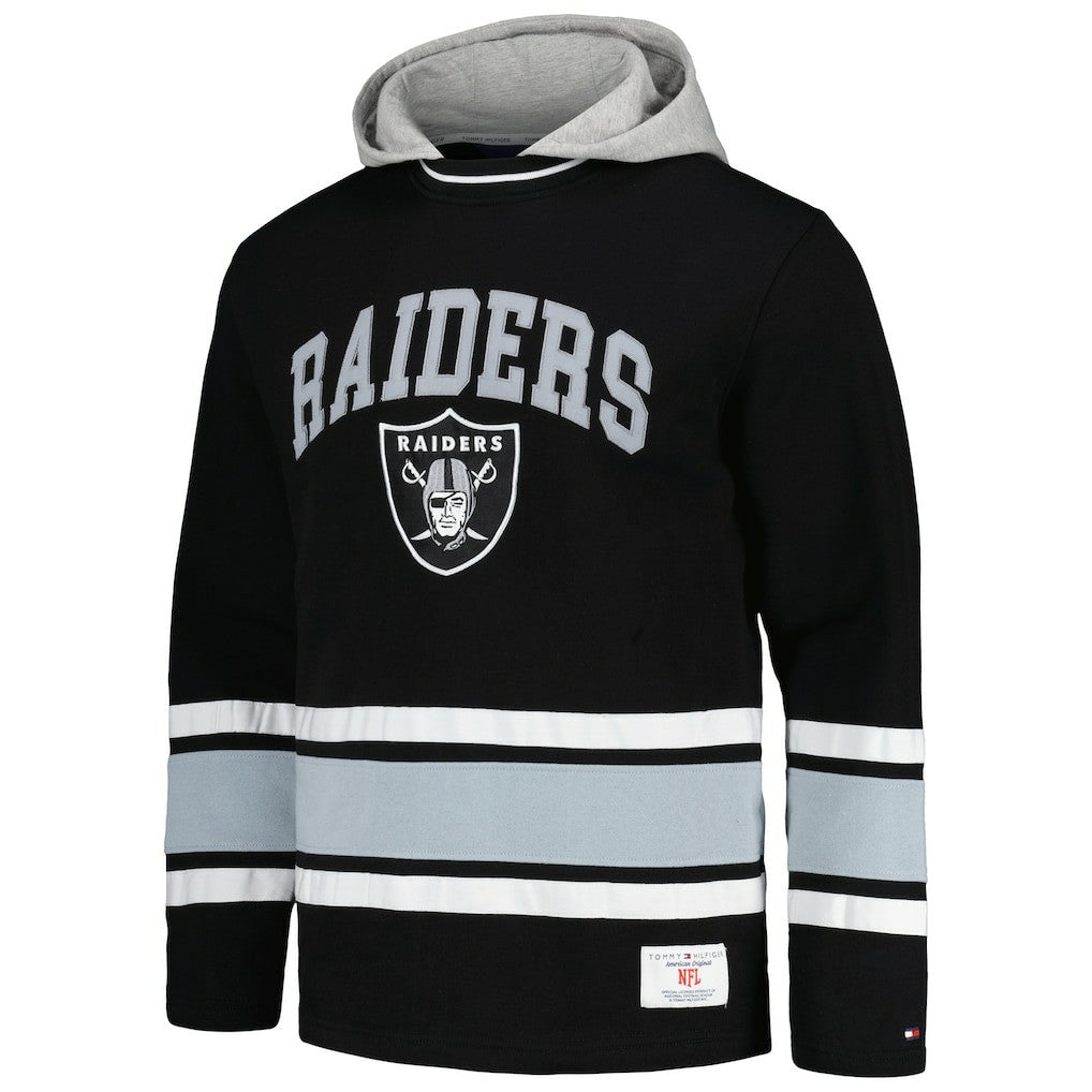 Las Vegas Raiders Tommy Hilfiger Ivan Fashion Pullover Hoodie - Black Hoodies