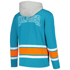 Miami Dolphins Tommy Hilfiger Ivan Fashion Pullover Hoodie - Aqua Hoodies