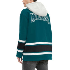 Philadelphia Eagles Tommy Hilfiger Ivan Fashion Pullover Hoodie - Midnight Green Hoodies