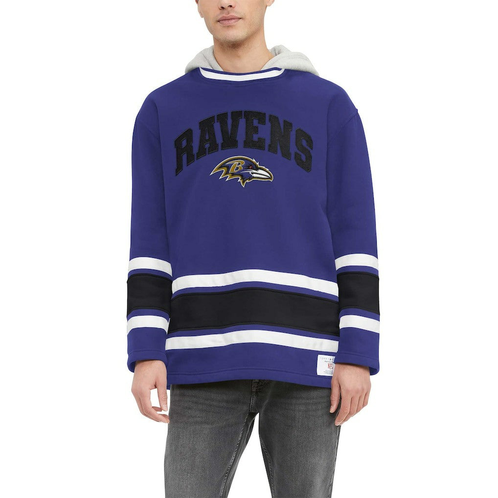 Baltimore Ravens Tommy Hilfiger Ivan Fashion Pullover Hoodie - Purple Hoodies