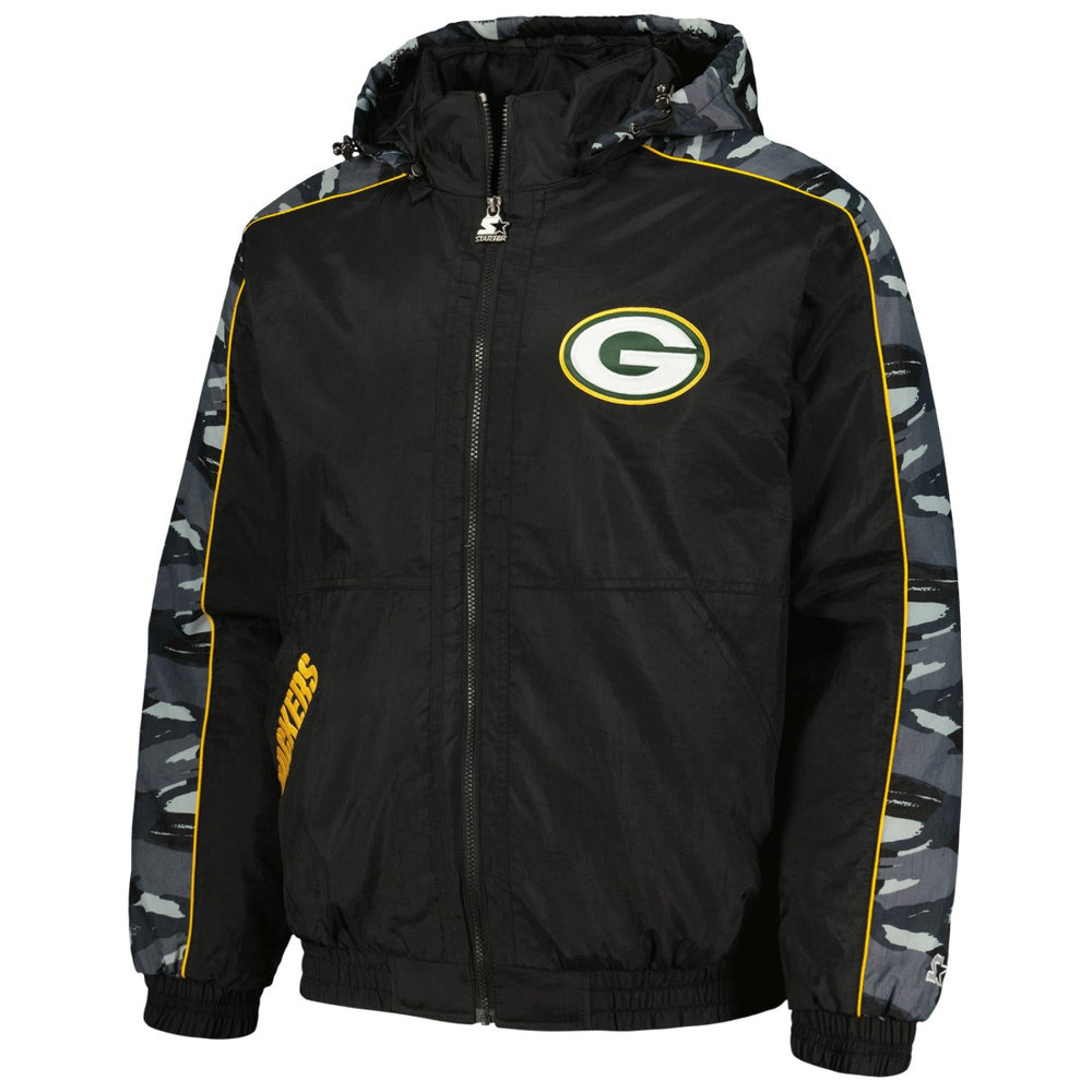 Green Bay Packers Starter Thursday Night Gridiron Full-Zip Hoodie - Black Hoodies