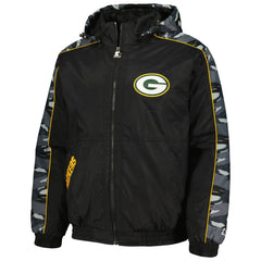 Green Bay Packers Starter Thursday Night Gridiron Full-Zip Hoodie - Black Hoodies
