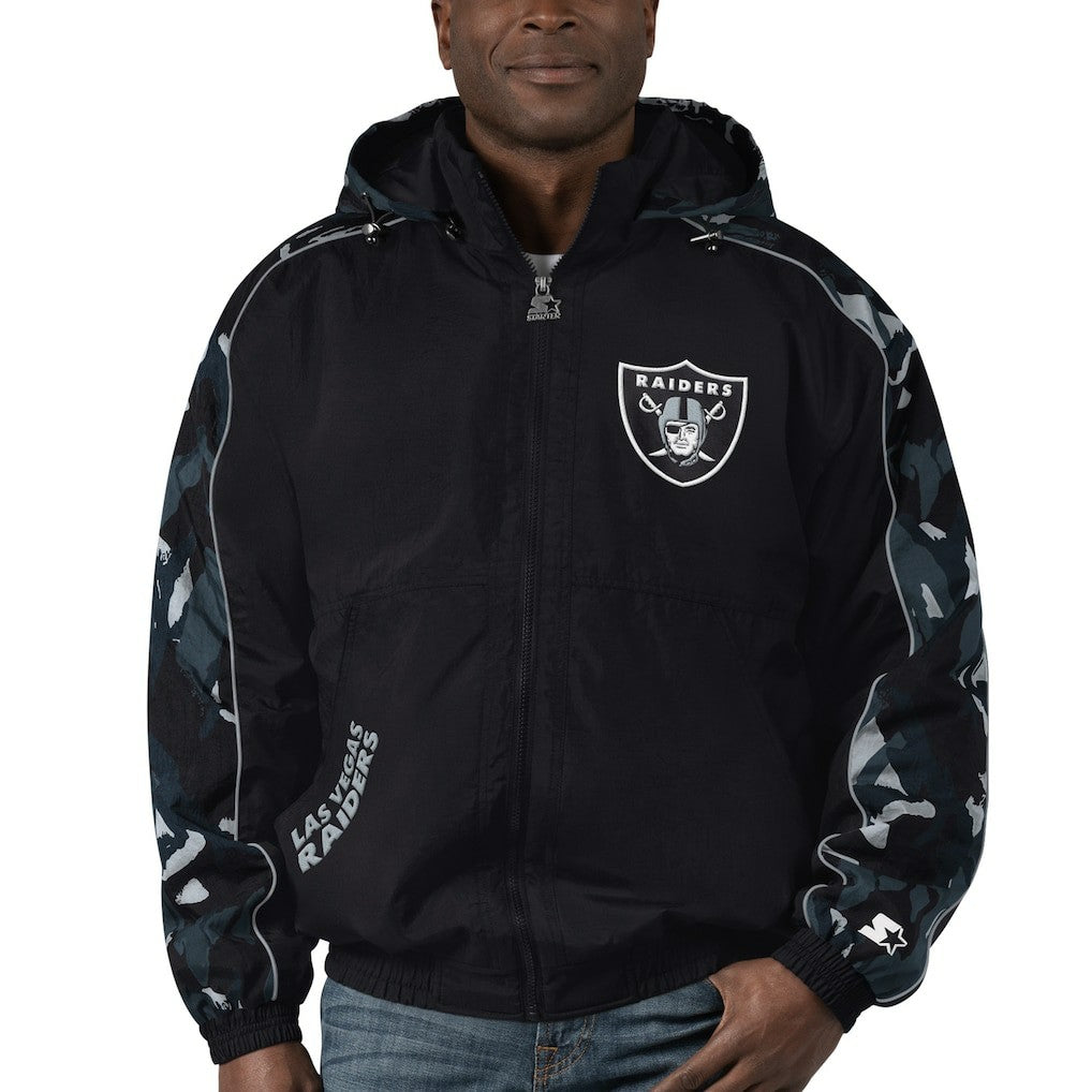 Las Vegas Raiders Starter Thursday Night Gridiron Full-Zip Hoodie - Black Hoodies