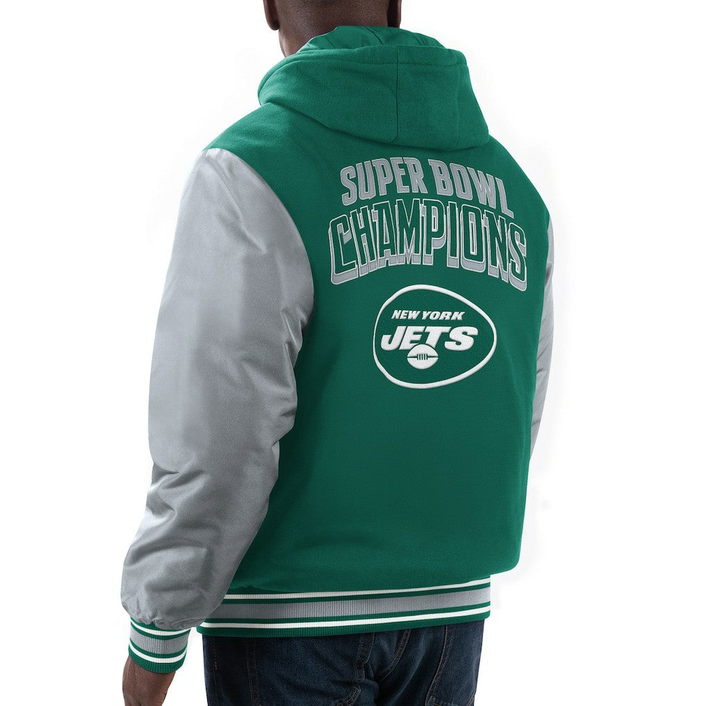 New York Jets G-III Sports by Carl Banks Player Option Full-Zip Hoodie - Green/Gray Hoodies