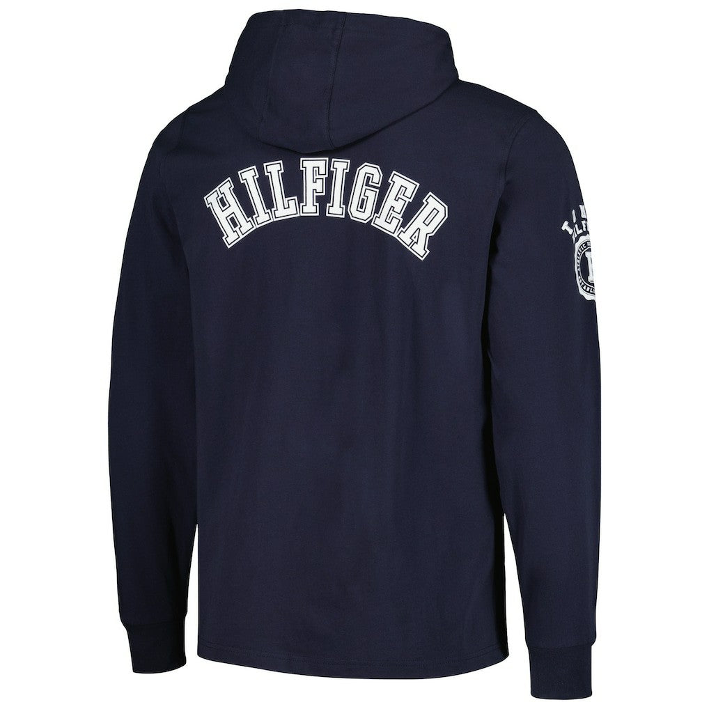 Chicago Bears Tommy Hilfiger Morgan Long Sleeve Hoodie T-Shirt - Navy Hoodies