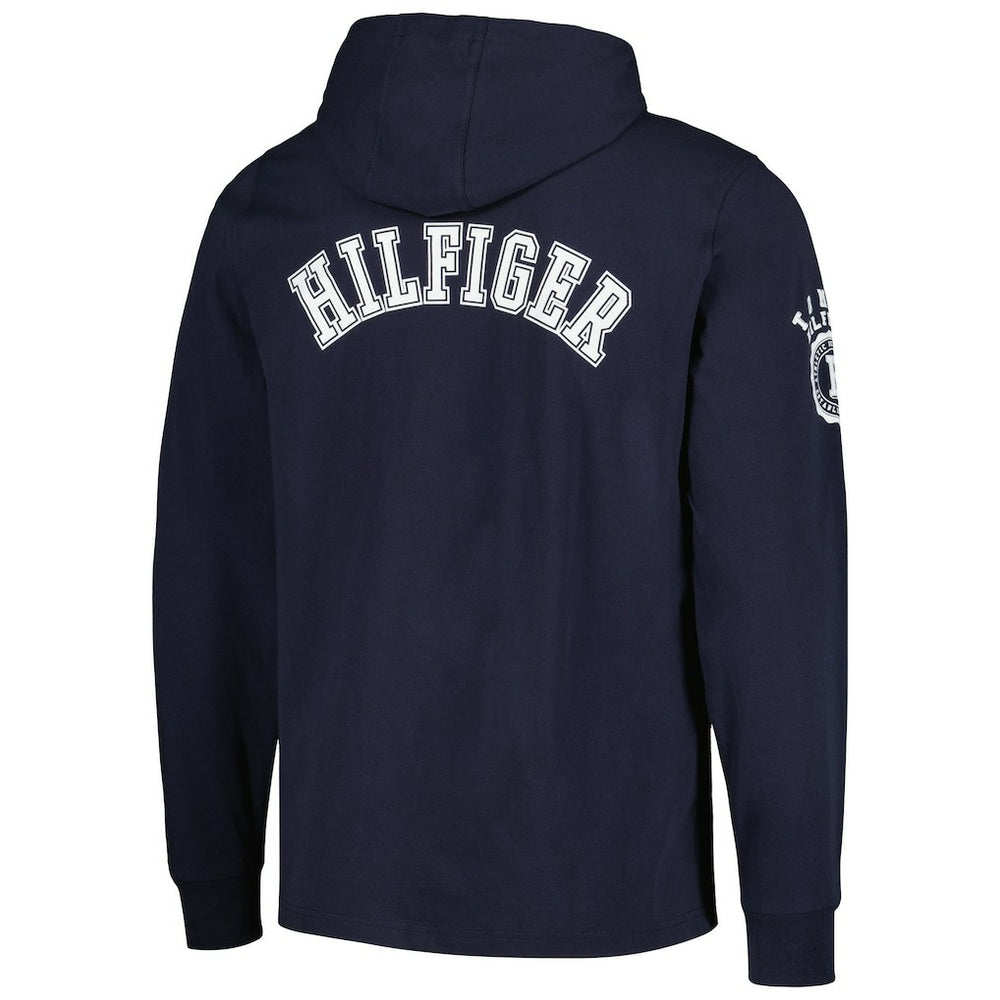 Chicago Bears Tommy Hilfiger Morgan Long Sleeve Hoodie T-Shirt - Navy Hoodies