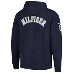 Chicago Bears Tommy Hilfiger Morgan Long Sleeve Hoodie T-Shirt - Navy Hoodies