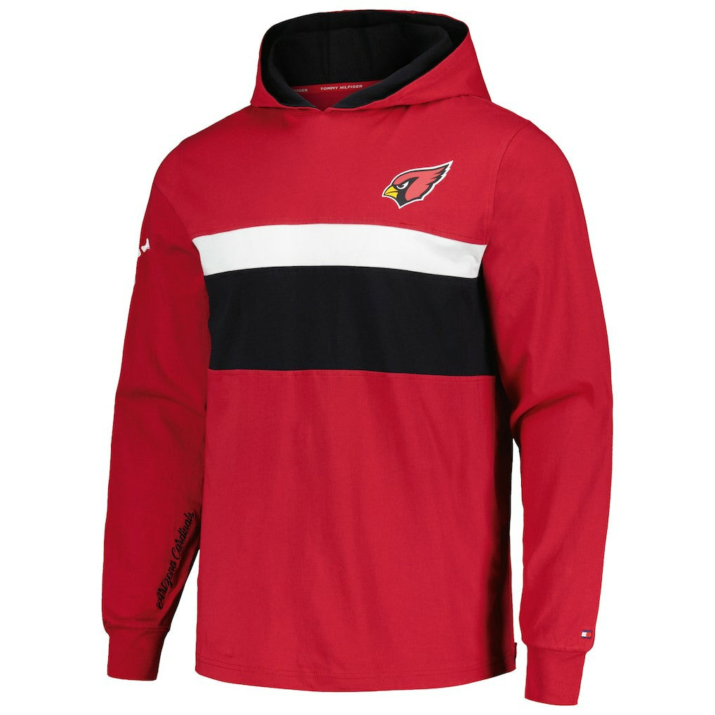 Arizona Cardinals Tommy Hilfiger Morgan Long Sleeve Hoodie T-Shirt - Cardinal Hoodies