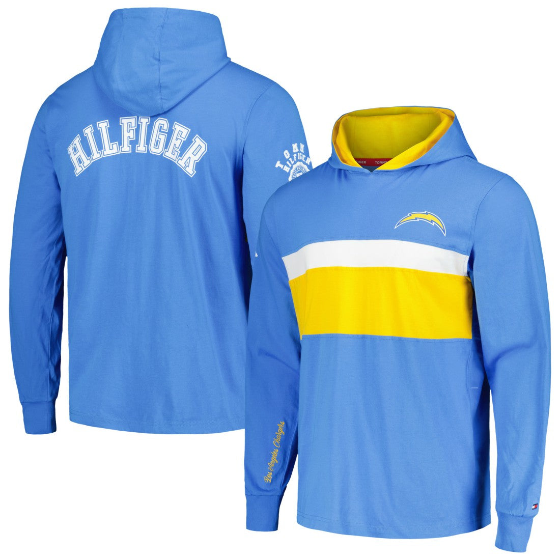 Los Angeles Chargers Tommy Hilfiger Morgan Long Sleeve Hoodie T-Shirt - Powder Blue Hoodies