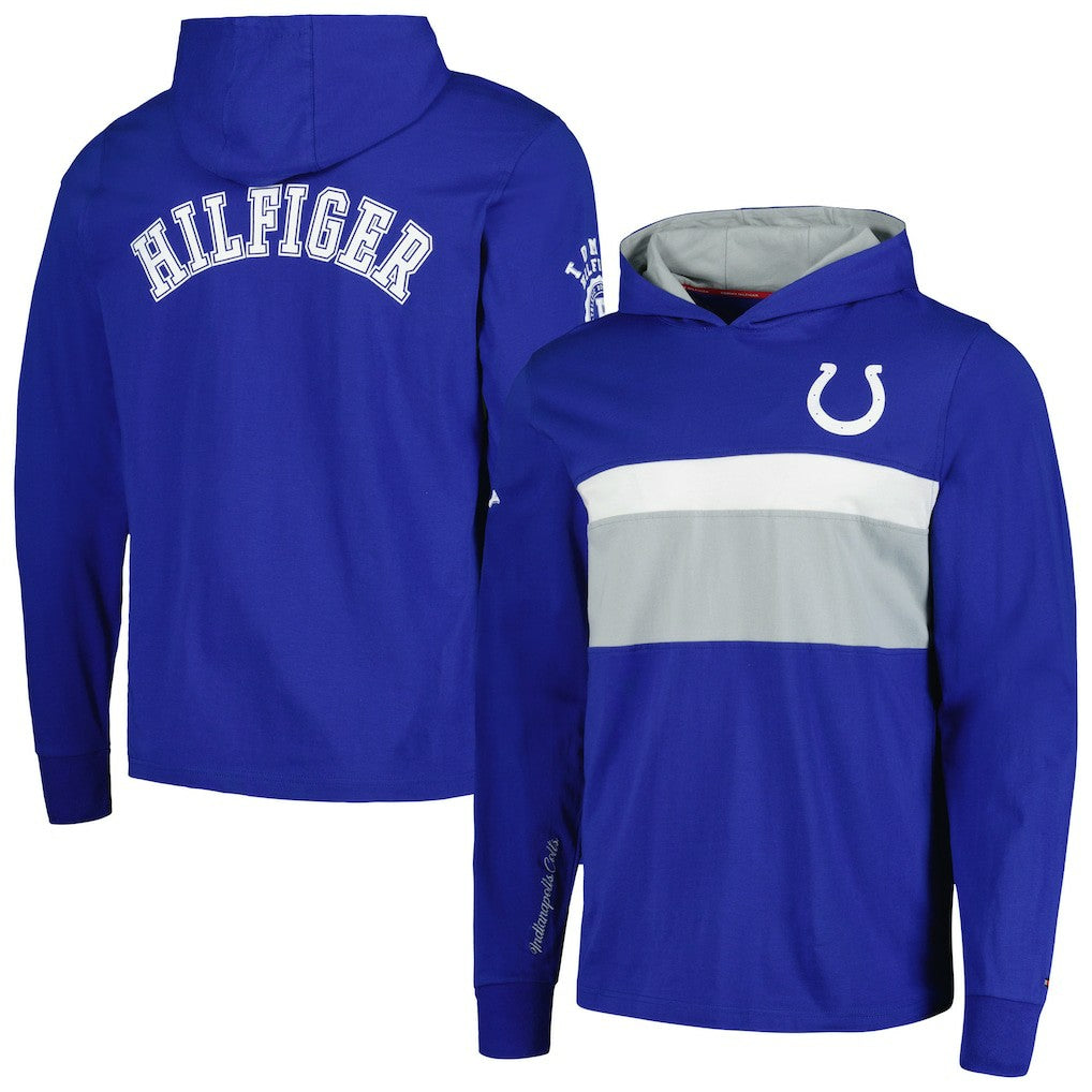 Indianapolis Colts Tommy Hilfiger Morgan Long Sleeve Hoodie T-Shirt - Royal Hoodies