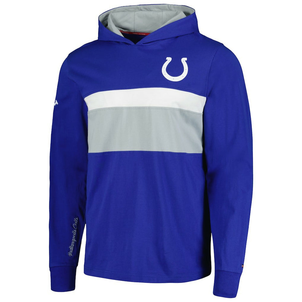 Indianapolis Colts Tommy Hilfiger Morgan Long Sleeve Hoodie T-Shirt - Royal Hoodies