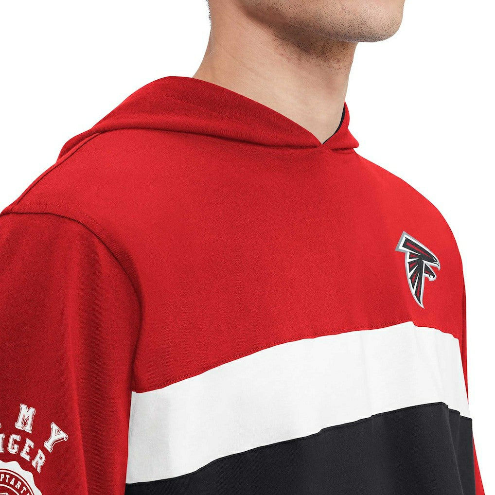 Atlanta Falcons Tommy Hilfiger Morgan Long Sleeve Hoodie T-Shirt - Red Hoodies