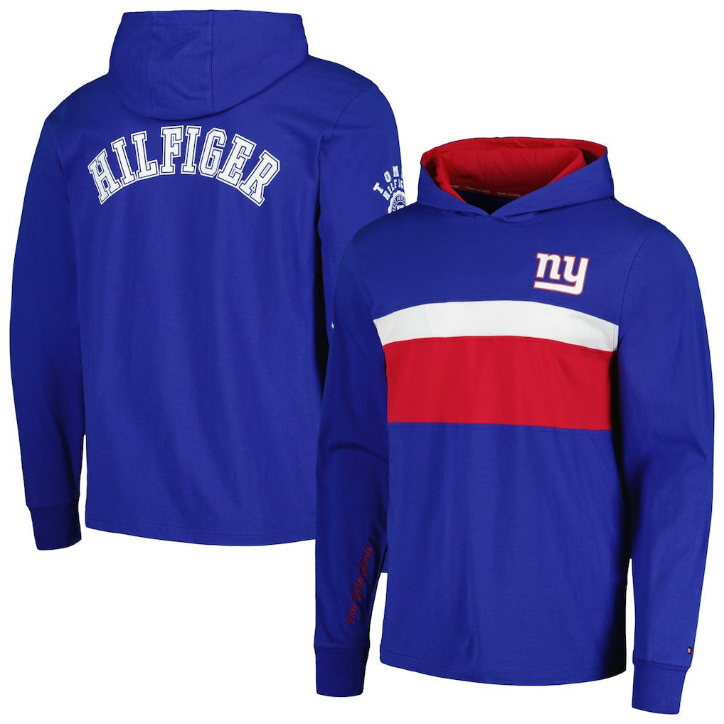 New York Giants Tommy Hilfiger Morgan Long Sleeve Hoodie T-Shirt - Royal Hoodies