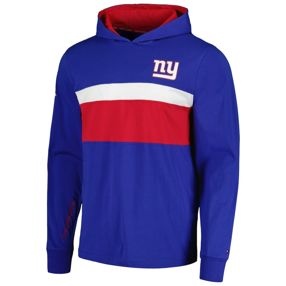 New York Giants Tommy Hilfiger Morgan Long Sleeve Hoodie T-Shirt - Royal Hoodies
