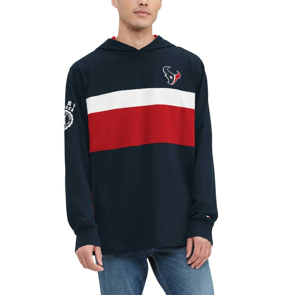Houston Texans Tommy Hilfiger Morgan Long Sleeve Hoodie T-Shirt - Navy Hoodies