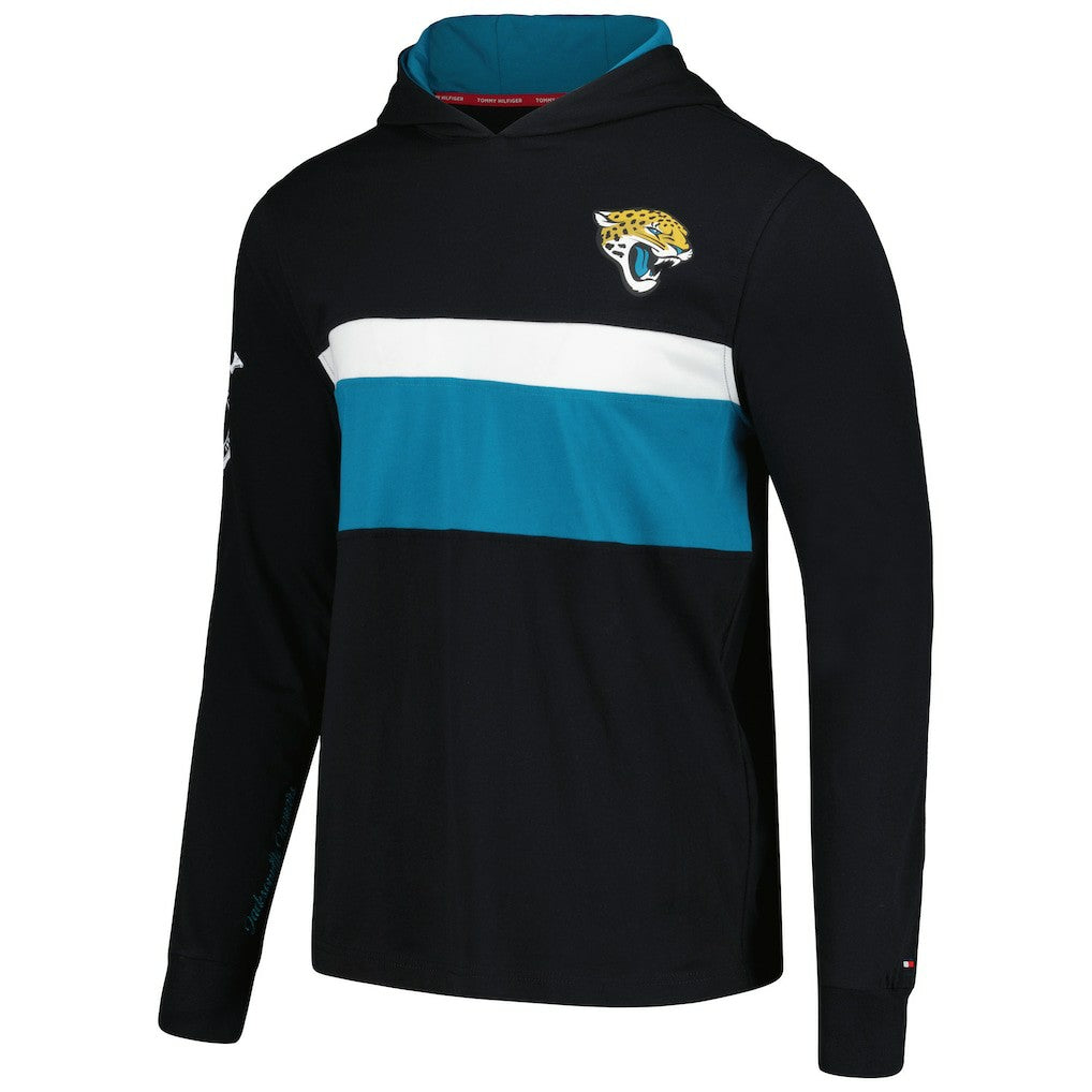Jacksonville Jaguars Tommy Hilfiger Morgan Long Sleeve Hoodie T-Shirt - Black Hoodies